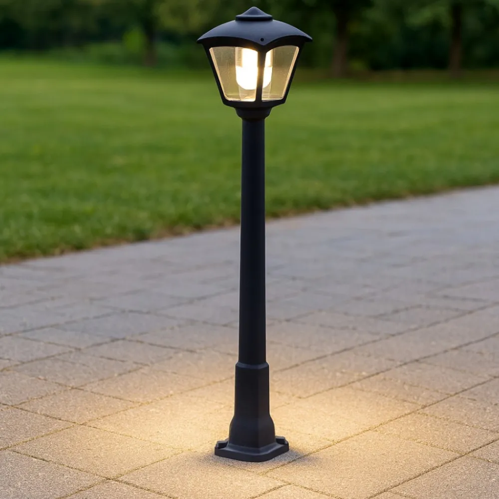 Lampioni Da Giardino-Top Light Lampione da giardino lerici nero anti corrosione ip55