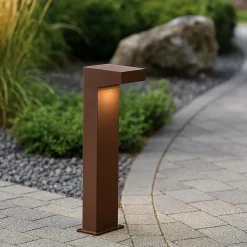 Lampioni Da Giardino-Selezionato da Mazzolaluce Lampione da giardino marrone corten led 13w 4000k ip65