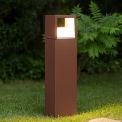 Lampioni Da Giardino-Gea Luce Lampione da giardino marrone corten moderno led 3000k 4000k 6500k ip54