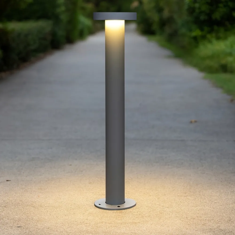 Lampioni Da Giardino-Selezionato da Mazzolaluce Lampione da giardino moderno design grigio led 7w 3000k fp