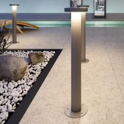Lampioni Da Giardino-Selezionato da Mazzolaluce Lampione da giardino moderno design grigio led 7w 3000k fp