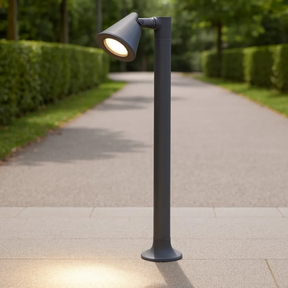 Lampioni Da Giardino-Selezionato da Mazzolaluce Lampione da giardino moderno luce orientabile antracite