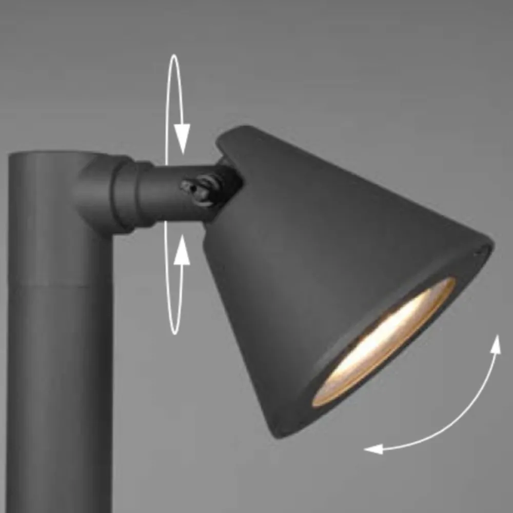Lampioni Da Giardino-Selezionato da Mazzolaluce Lampione da giardino moderno luce orientabile antracite