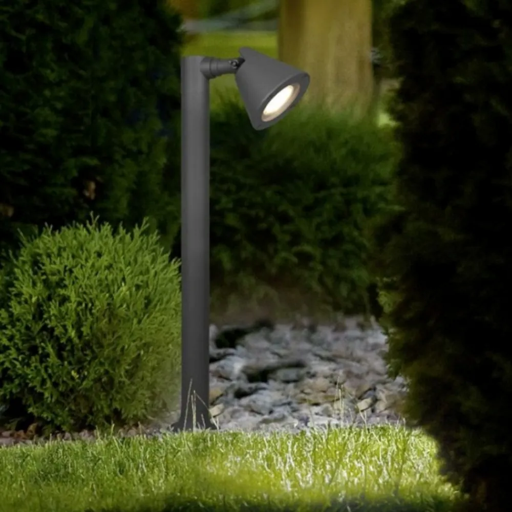 Lampioni Da Giardino-Selezionato da Mazzolaluce Lampione da giardino moderno luce orientabile antracite