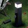 Lampioni Da Giardino-Selezionato da Mazzolaluce Lampione da giardino moderno grafite con due prese led 3000k