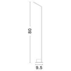 Lampioni Da Giardino-Selezionato da Mazzolaluce Lampione da giardino moderno nero led 7w 3000k