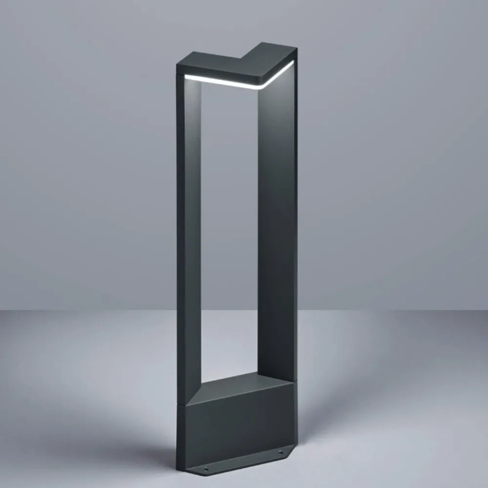 Lampioni Da Giardino-Selezionato da Mazzolaluce Lampione da giardino moderno antracite led 9w 3000k ip54