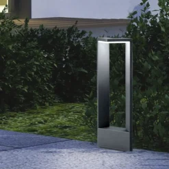 Lampioni Da Giardino-Selezionato da Mazzolaluce Lampione da giardino moderno antracite led 9w 3000k ip54