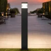 Lampioni Da Giardino-Selezionato da Mazzolaluce Lampione da giardino moderno squadrato grafite led 12w 4000k ip65