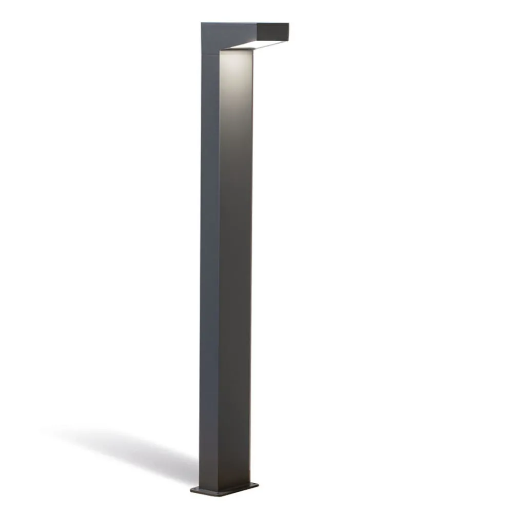 Lampioni Da Giardino-Selezionato da Mazzolaluce Lampione da giardino moderno led 13w 4000k grafite design squadrato ip65