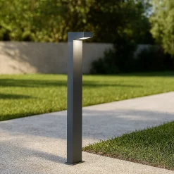 Lampioni Da Giardino-Selezionato da Mazzolaluce Lampione da giardino moderno led 13w 4000k grafite design squadrato ip65