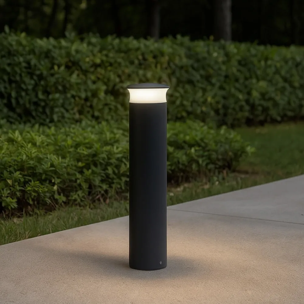 Lampioni Da Giardino-Selezionato da Mazzolaluce Lampione da giardino moderno grafite led 9w 3000k 40cm ip65