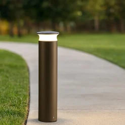 Lampioni Da Giardino-Selezionato da Mazzolaluce Lampione da giardino moderno marrone led 9w 3000k ip65