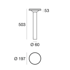 Lampioni Da Giardino-Linea Light Lampione da giardino moderno h50 cm led 3000k bond ip65