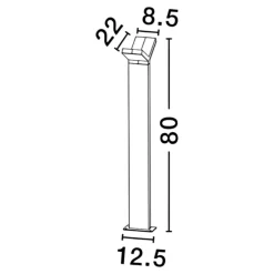 Lampioni Da Giardino-Selezionato da Mazzolaluce Lampione da giardino moderno antracite led 2x6w 3000k