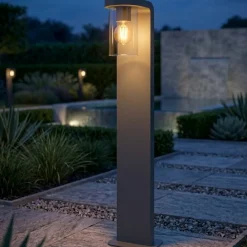 Lampioni Da Giardino-Top Light Lampione da giardino moderno antracite lugano