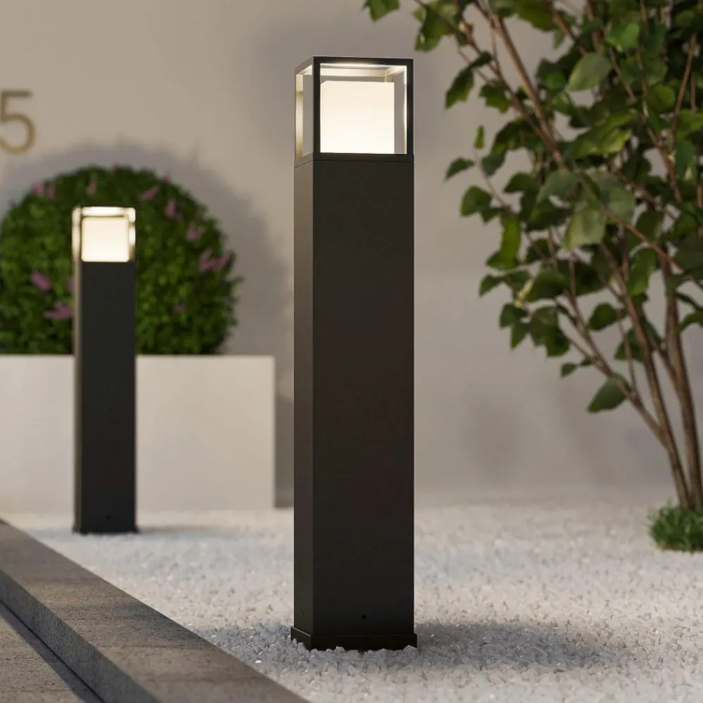 Lampioni Da Giardino-Selezionato da Mazzolaluce Lampione da giardino moderno grigio antracite led 14w cct ip54