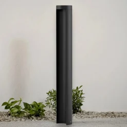 Lampioni Da Giardino-Selezionato da Mazzolaluce Lampione da giardino moderno led 9w 3000k cilindrico nero