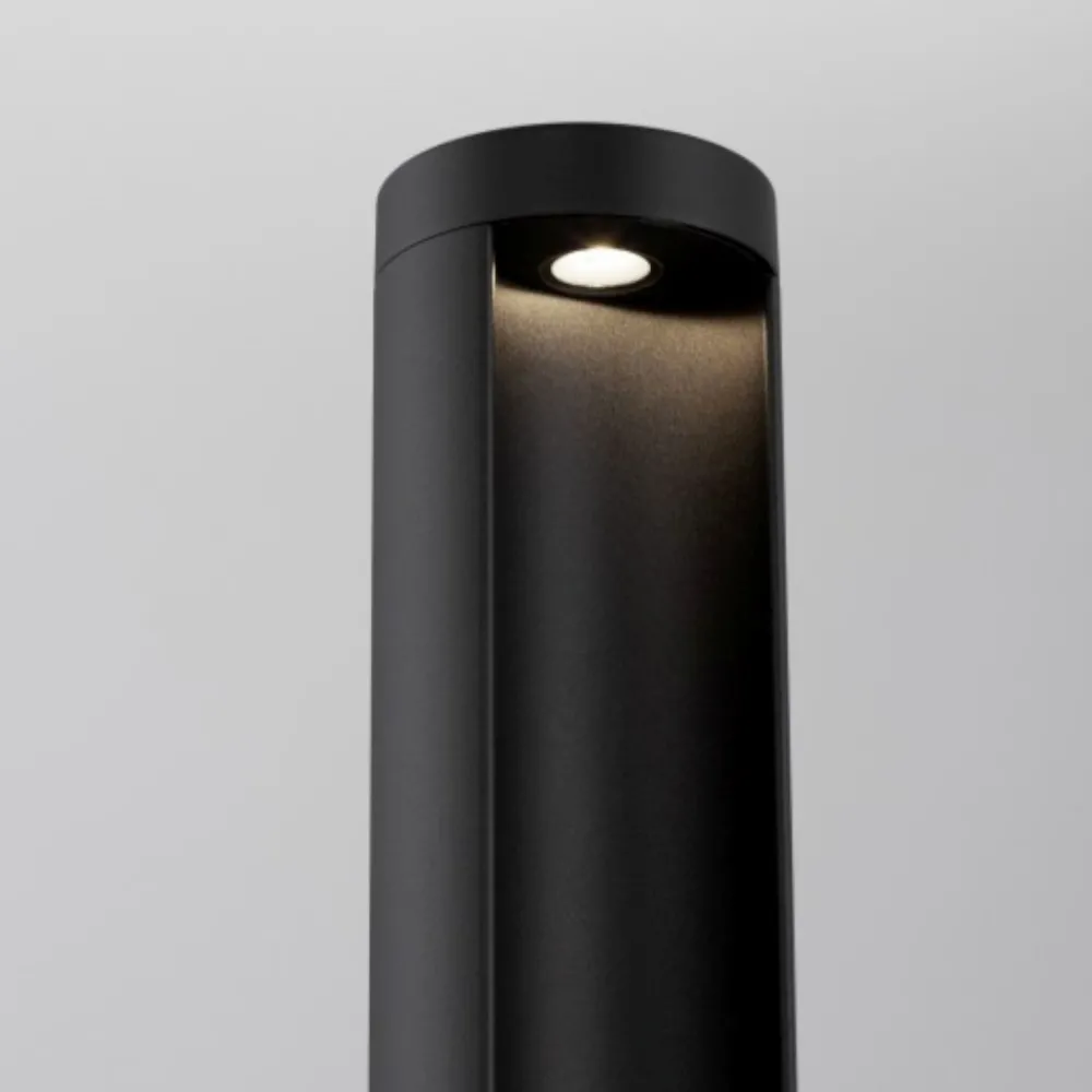 Lampioni Da Giardino-Selezionato da Mazzolaluce Lampione da giardino moderno led 9w 3000k cilindrico nero