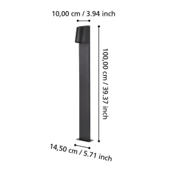 Lampioni Da Giardino-Selezionato da Mazzolaluce Lampione da giardino moderno nero ip54 gu10