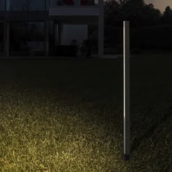 Lampioni Da Giardino-Ideal Lux Lampione da giardino moderno jedi pt h120 antracite led 19w 3000k