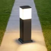 Lampioni Da Giardino-Top Light Lampione da giardino moderno nero como ip55