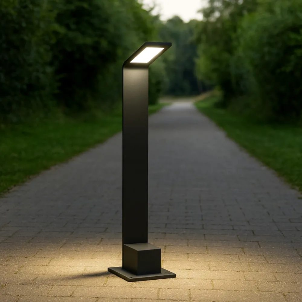 Lampioni Da Giardino-Ideal Lux Lampione da giardino moderno led 4000k agos pt h60 4000k ip54