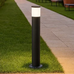 Lampioni Da Giardino-Ideal Lux Lampione da giardino per esterno atena pt1 nero ip55