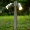 Lampioni Da Giardino-Selezionato da Mazzolaluce Lampione da giaridno 2 luci orientabili cromo satinato