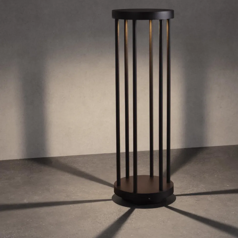 Lampioni Da Giardino-Selezionato da Mazzolaluce Lampione design moderno da giardino nero led 8w 3000k