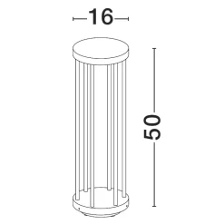 Lampioni Da Giardino-Selezionato da Mazzolaluce Lampione design moderno da giardino nero led 8w 3000k