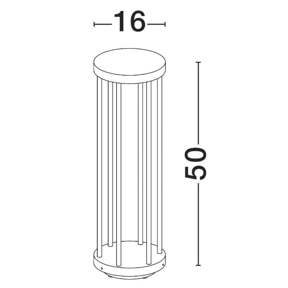 Lampioni Da Giardino-Selezionato da Mazzolaluce Lampione design moderno da giardino nero led 8w 3000k
