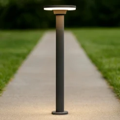 Lampioni Da Giardino-Selezionato da Mazzolaluce Lampione ga giardino per esterno moderno nero led 12w 3000k