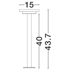 Lampioni Da Giardino-Selezionato da Mazzolaluce Lampione ga giardino per esterno moderno nero led 12w 3000k