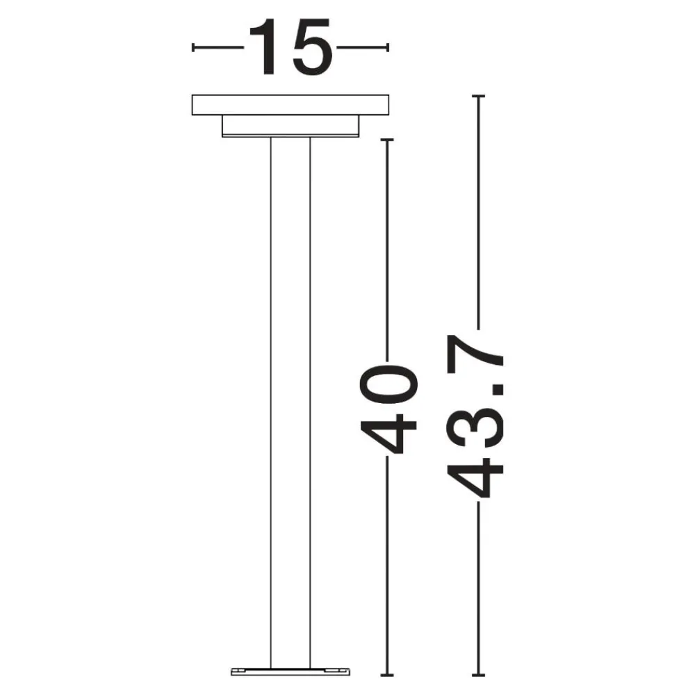 Lampioni Da Giardino-Selezionato da Mazzolaluce Lampione ga giardino per esterno moderno nero led 12w 3000k