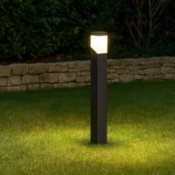 Lampioni Da Giardino-Gea Luce Lampione giardino antracite moderno sury