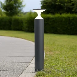 Lampioni Da Giardino-Selezionato da Mazzolaluce Lampione grafite per giardino led 13w 4000k design moderno