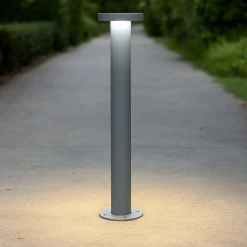 Lampioni Da Giardino-Selezionato da Mazzolaluce Lampione grigio da giardino led 7w 4000k design moderno fp