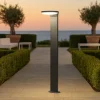 Lampioni Da Giardino-Selezionato da Mazzolaluce Lampione grigio da giardino led 3000k moderno a testa tonda
