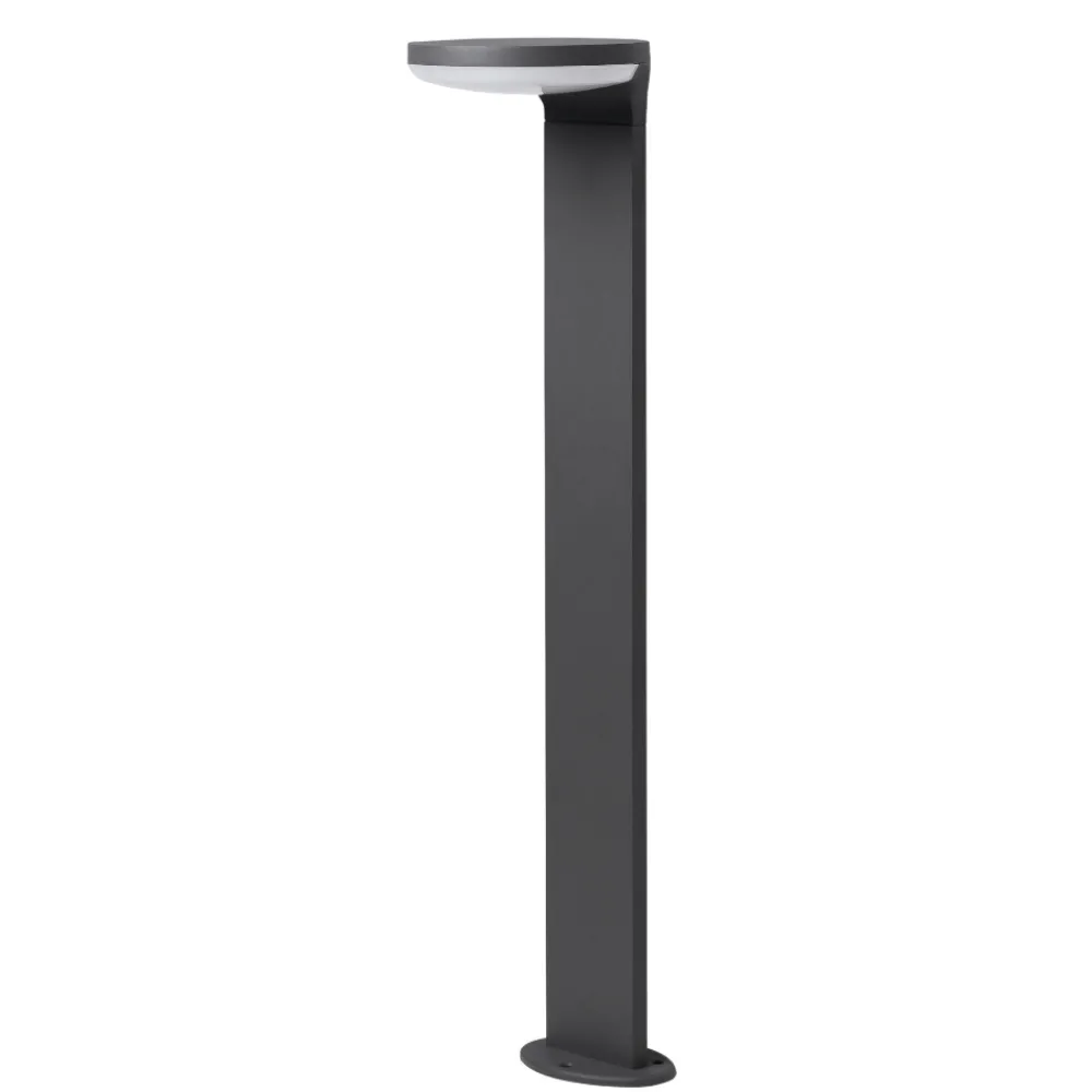 Lampioni Da Giardino-Selezionato da Mazzolaluce Lampione grigio da giardino led 3000k moderno a testa tonda