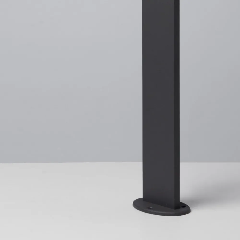Lampioni Da Giardino-Selezionato da Mazzolaluce Lampione grigio da giardino led 3000k moderno a testa tonda