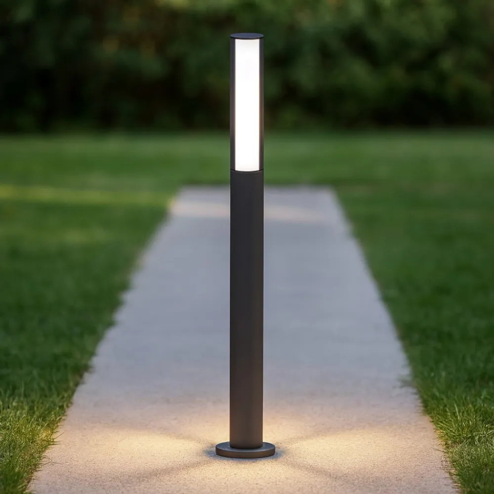 Lampioni Da Giardino-Selezionato da Mazzolaluce Lampione led 8w 4000k da esterno giardino 90cm ip54 design moderno