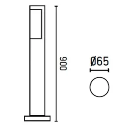 Lampioni Da Giardino-Selezionato da Mazzolaluce Lampione led 8w 4000k da esterno giardino 90cm ip54 design moderno