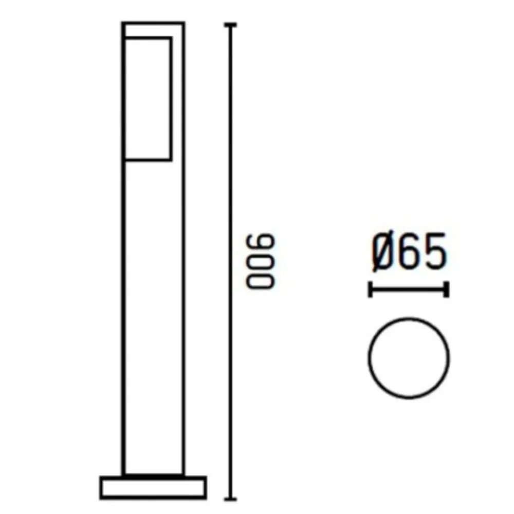 Lampioni Da Giardino-Selezionato da Mazzolaluce Lampione led 8w 4000k da esterno giardino 90cm ip54 design moderno