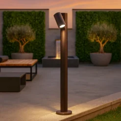 Lampioni Da Giardino-Gea Luce Lampione marrone da giardino luce orientabile
