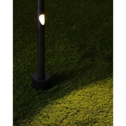 Lampioni Da Giardino-Selezionato da Mazzolaluce Lampione moderno cilindrico nero led 4w 3000k da giardino