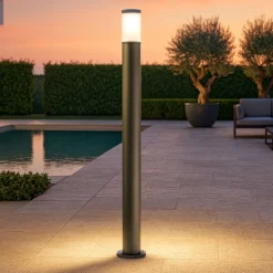 Lampioni Da Giardino-Selezionato da Mazzolaluce Lampione moderno da giardino paletto nero 100cm ip65