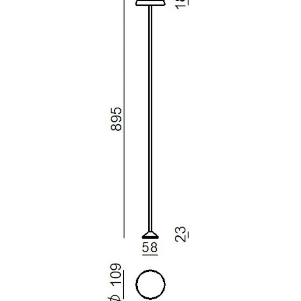 Lampioni Da Giardino-Linea Light Lampione moderno da giardino pistillo nero led ip65