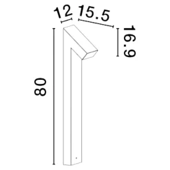 Lampioni Da Giardino-Selezionato da Mazzolaluce Lampione moderno nero led 6w 3000k giardino