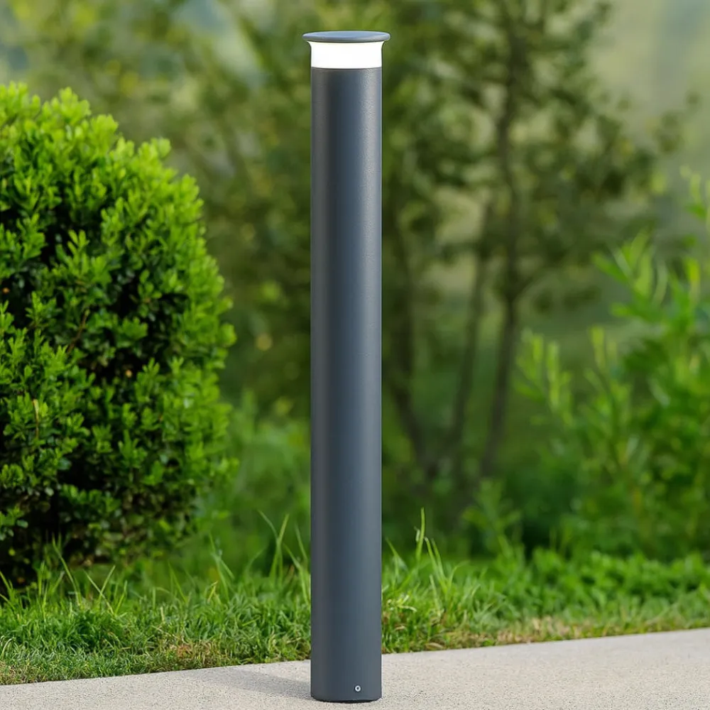 Lampioni Da Giardino-Selezionato da Mazzolaluce Lampione moderno per giardino grafite 80cm led 9w 3000k
